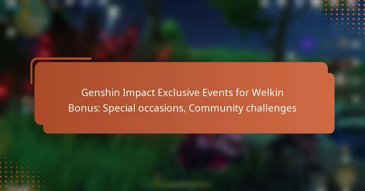 Genshin Impact Exclusive Events for Welkin Bonus: Special occasions, Community challenges