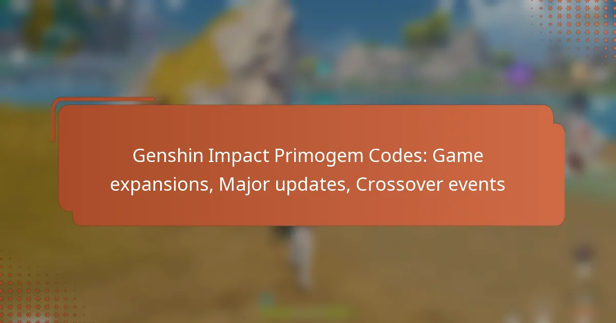 Genshin Impact Primogem Codes: Game expansions, Major updates, Crossover events
