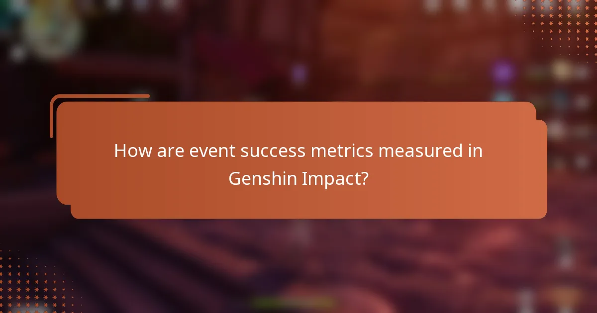 How are event success metrics measured in Genshin Impact?