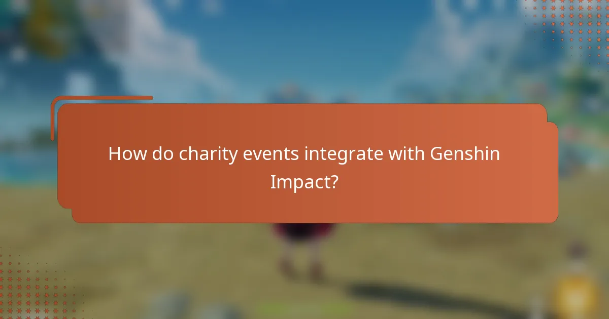 How do charity events integrate with Genshin Impact?