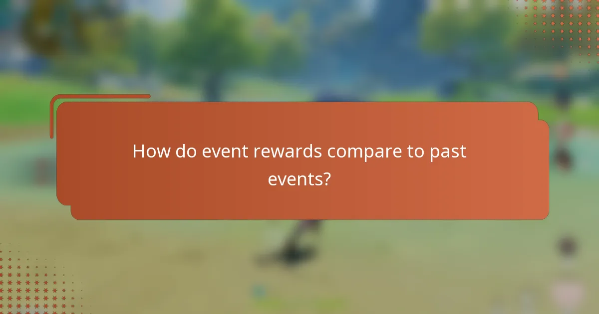 How do event rewards compare to past events?