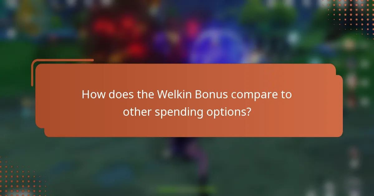 How does the Welkin Bonus compare to other spending options?
