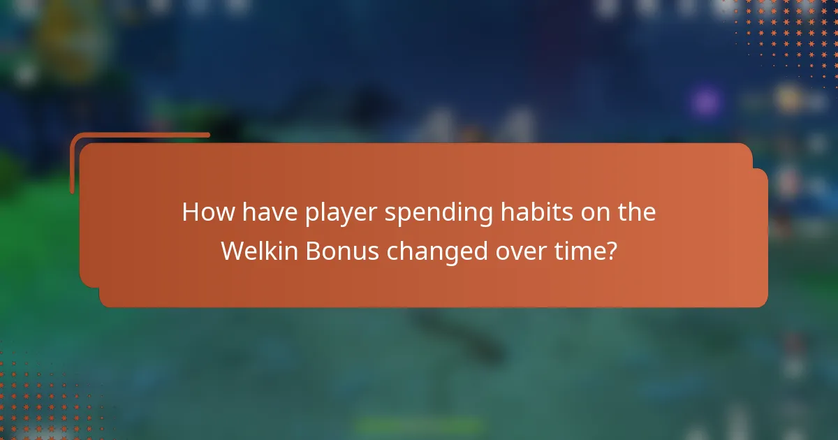 How have player spending habits on the Welkin Bonus changed over time?