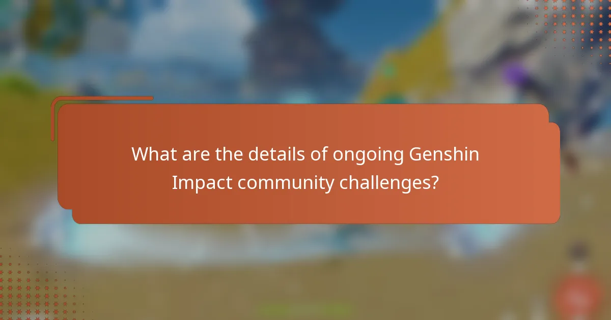 What are the details of ongoing Genshin Impact community challenges?