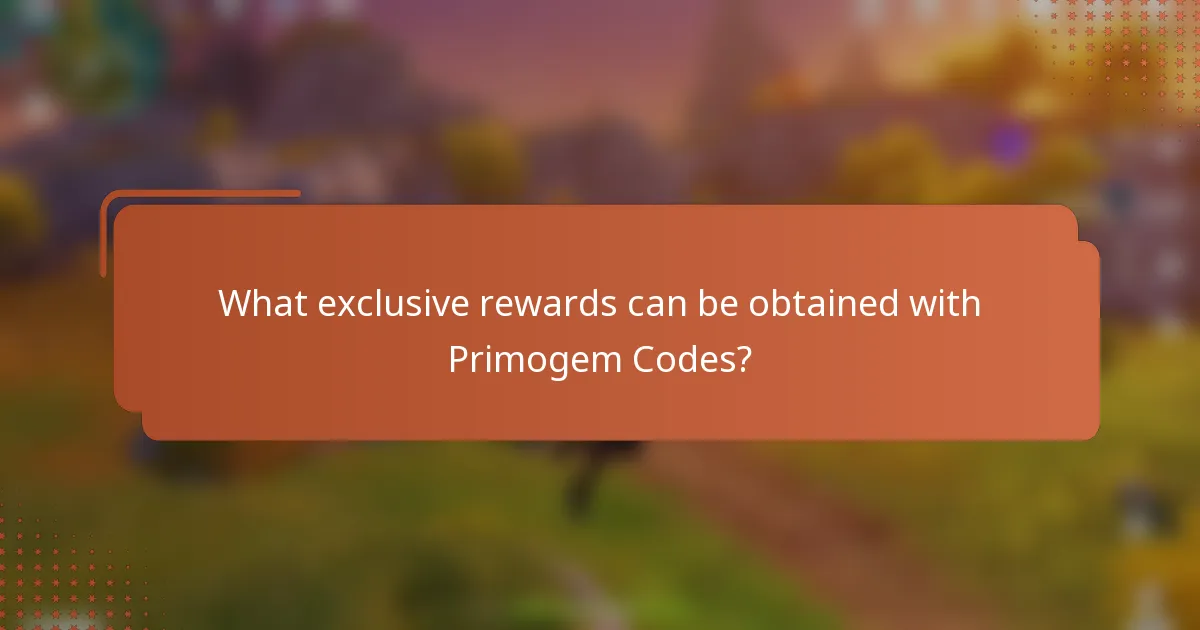 What exclusive rewards can be obtained with Primogem Codes?