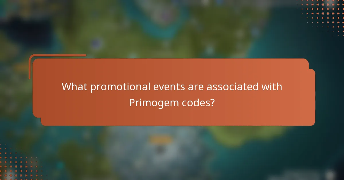 What promotional events are associated with Primogem codes?