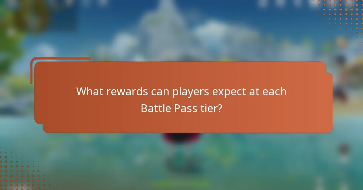 What rewards can players expect at each Battle Pass tier?