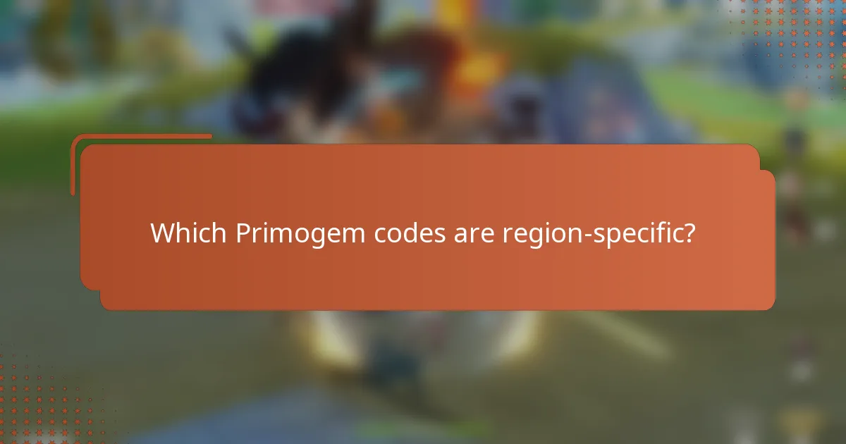 Which Primogem codes are region-specific?